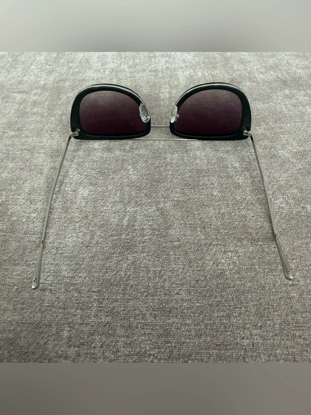 QUAY Australia Sunglasses Set Black Silver French Kiss & Jackpot Polarized Case